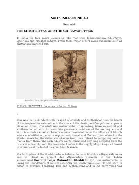 Sufi Silsilas In India Pdf Sufism Monotheistic Religions
