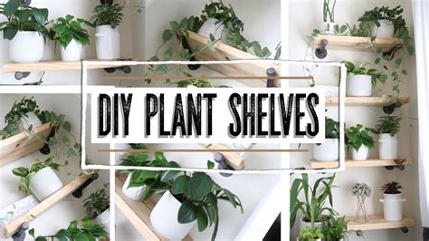 How To Diy Plant Shelves A Girl With A Garden Youtube