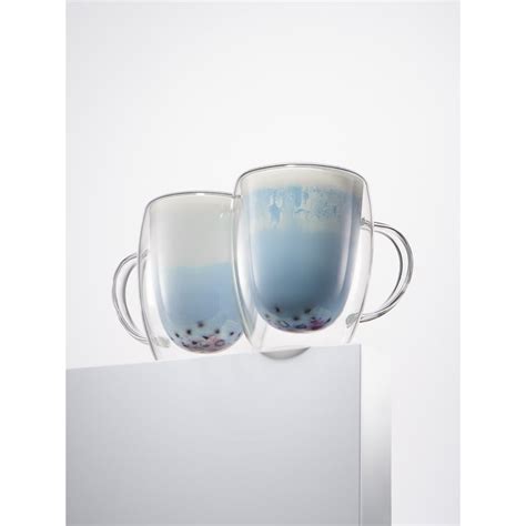 Набор стеклянных стаканов с двойными стенками, прозрачная чашка с ...