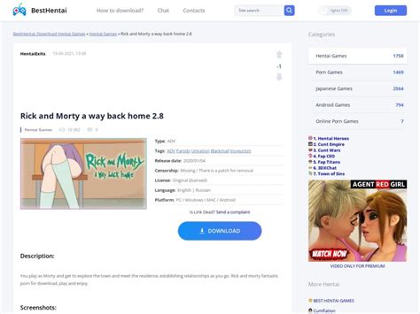 Rick And Morty A Way Back Home Hentai Games Site HentaiZilla