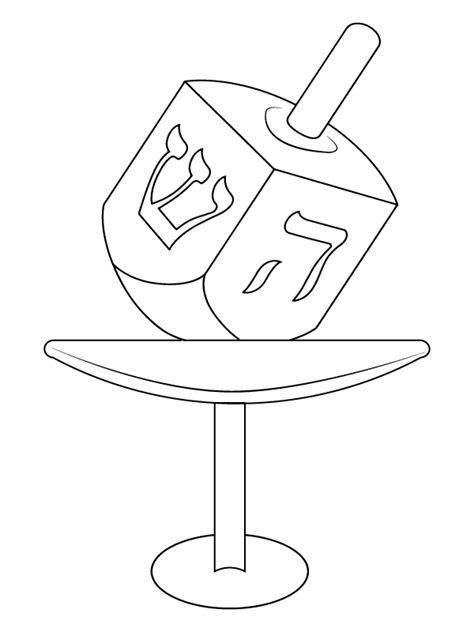 Dreidel Coloring Page