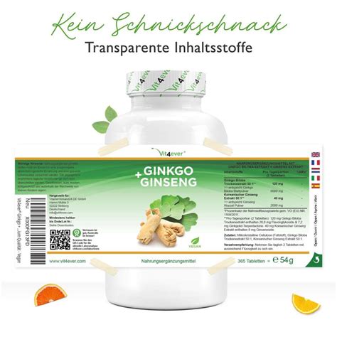 Ginkgo Ginseng Mix Ginkgo Ginseng Extrakt