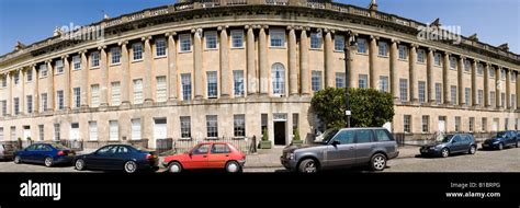 A Panoramic View Of Royal Crescent Bath Hotel Bath Stock Photo Alamy