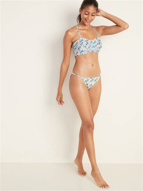 Printed String Bikini Swim Bottoms For Women Old Navy