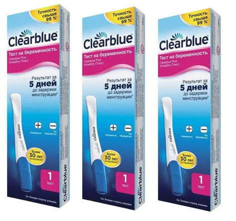 Тест на беременность Clearblue Plus, результат за 5 дней до задержки ...