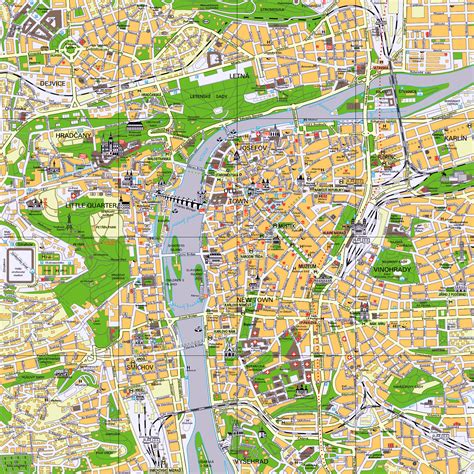 Maps of Prague | Detailed map of Prague in English | Maps of Prague