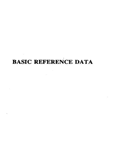 basic referance data