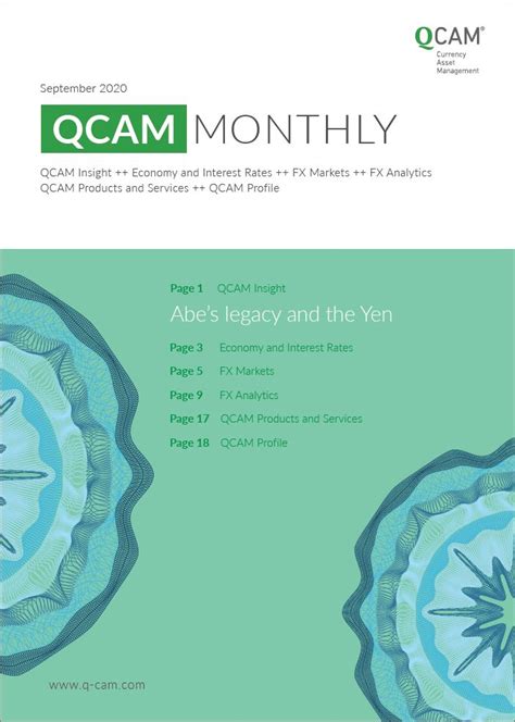 QCAM Monthly September 2020 - Abe's legacy and the YEN - QCAM