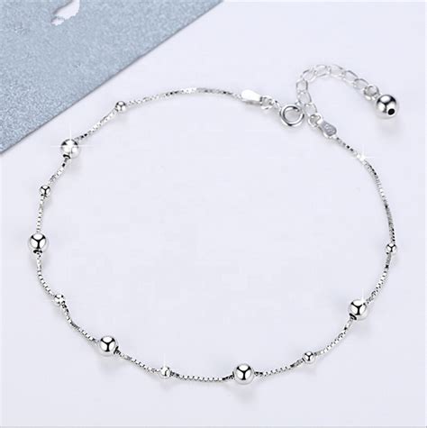 Сребърна гривна за крак "Орнамент" – Silenti Jewelry