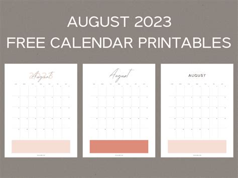 August Calendars - AnjaHome