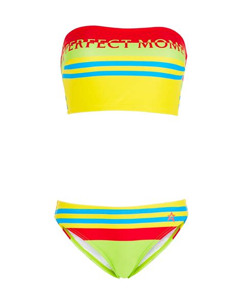 Striped Bandeau Bikini Set Perfect Moment
