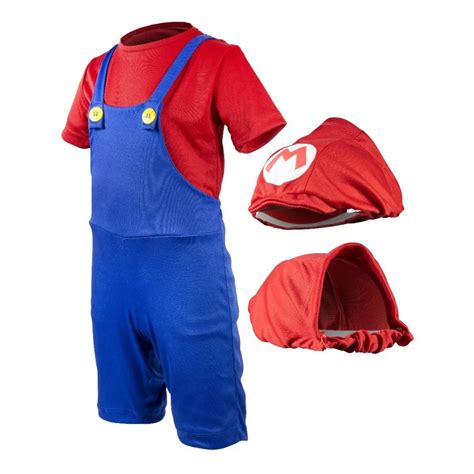 Roupa Do Mario Bros - Fantasia Infantil Roupa Mario Bros com Gorro | Shopee Brasil
