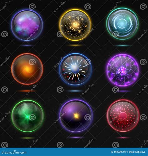 Magical Crystal Sphere Vector Illustration In Engraving Style Vintage