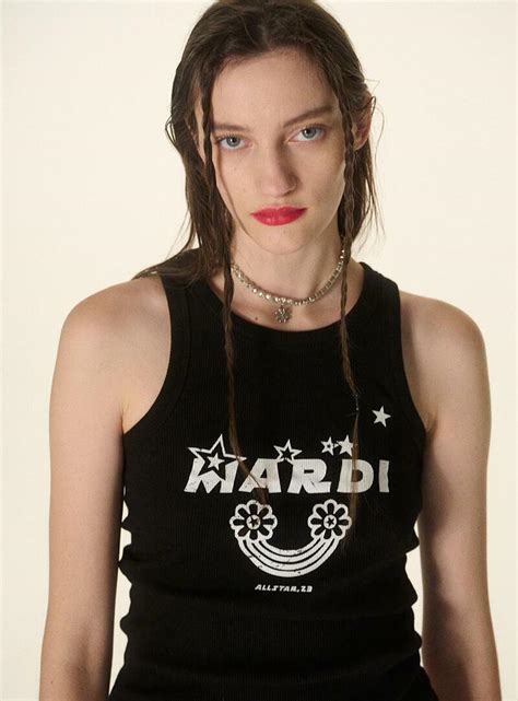 Mardi Mercredi Racer Rainbow Tank Black White