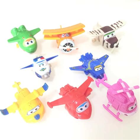 Купить 8 шт. супер крылья мини деформации самолет робота игрушка для ...