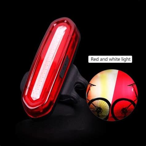 Feu Arri Re De V Lo Led Lumens Rechargeable Usb Red White