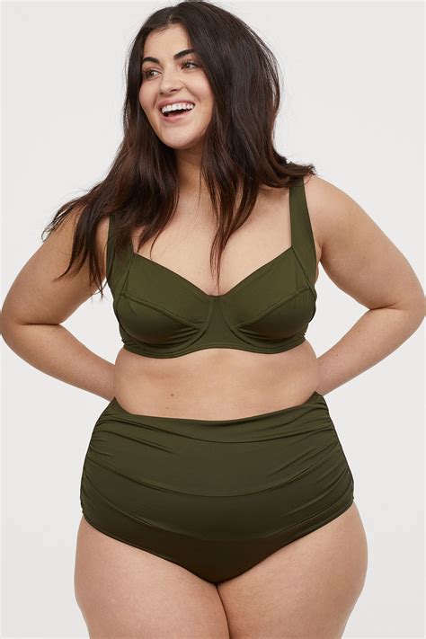 H M Plus Size Bikini Bottoms High Waist
