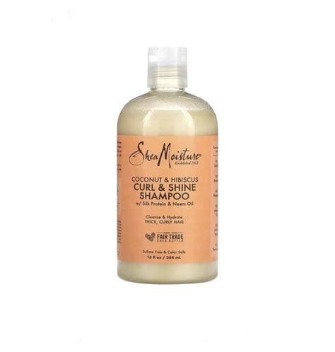 Shea Moisture Curl Shine, Шампунь кокос и гибискус, 384мл купить на ...