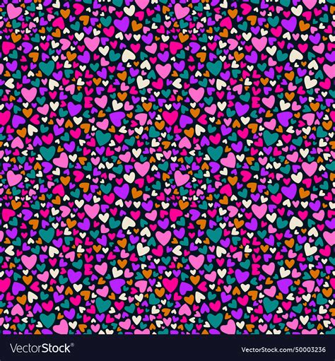 Colorful Hearts Seamless Pattern Royalty Free Vector Image