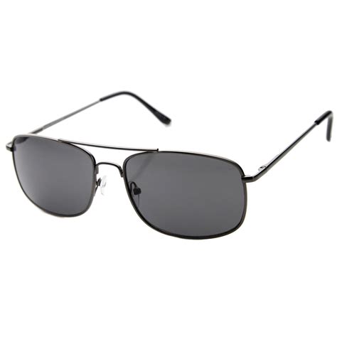 Mens Metal Aviator Sunglasses With Uv400 Protected Composite Lens