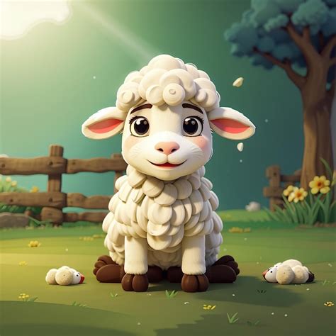 Premium Photo Cute Sheep Crying Cartoon Vector Icon Illustration