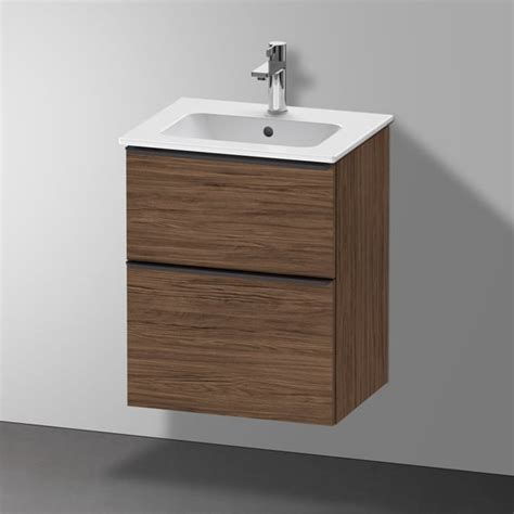 Duravit Me by Starck Vasque avec meuble bas 2 tiroirs noyer foncé