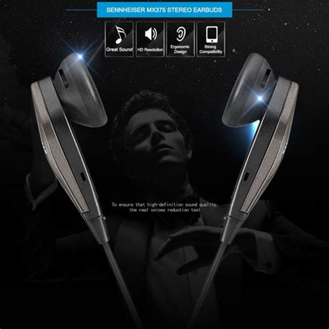 Sennheiser เซนไฮเซอร์ MX 375 MX375 In-ear Headphones Deep Bass Earphone ...