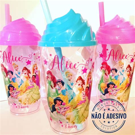 Copo Chantilly Personalizado Ml As Princesas Elo