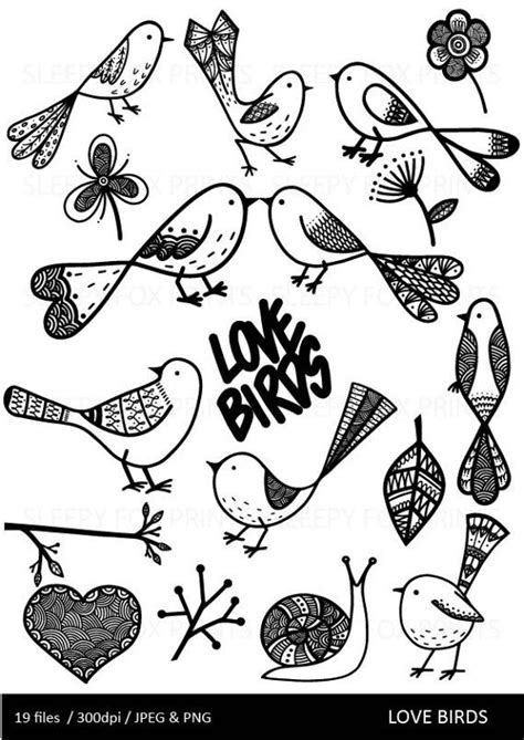 Detail Cute Bird Clipart Black And White Koleksi Nomer 33