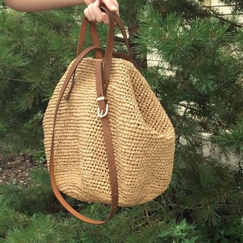Получилась вот такая летняя, легкая сумка из рафии—————————————# ...