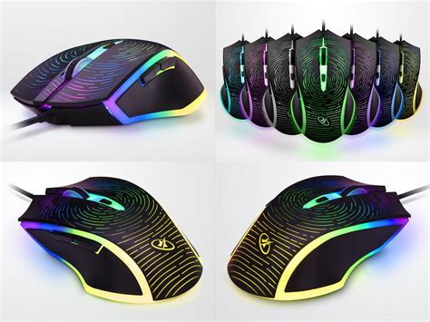 Rosewill 4000 dpi Rainbow Backlit Optical Wired Gaming Mouse (NEON M53 ...