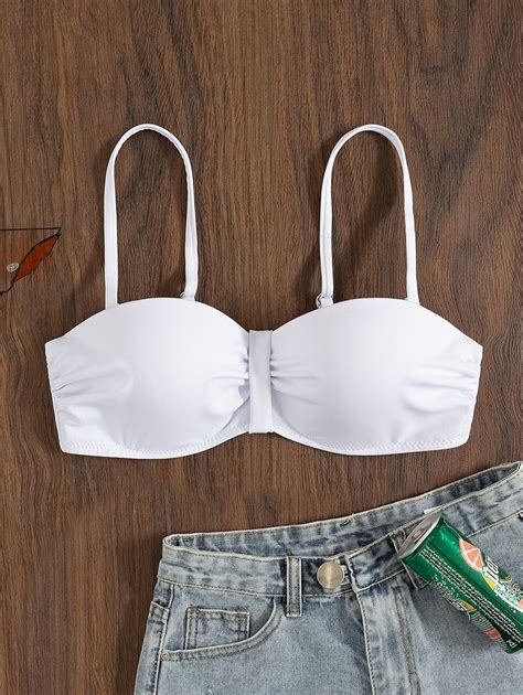 Ruched Push Up Bikini Top SHEIN USA