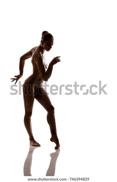 Naked Woman Posing Against White Background Stock Photo Shutterstock