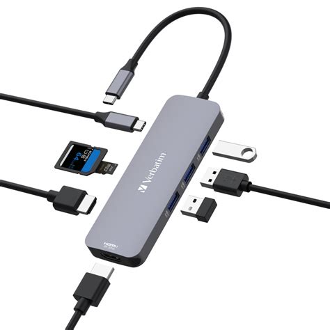 Verbatim Usb C Pro Multiport Hub Cmh 08 8 Ports 32151 Formonixuae