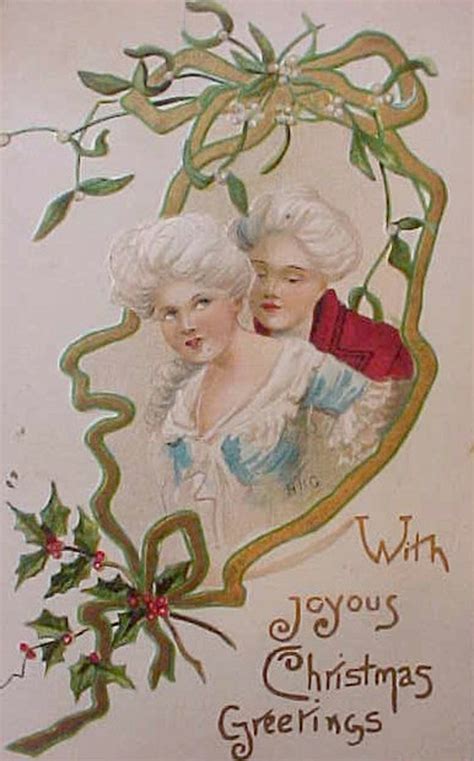 Unusual Edwardian Christmas Postcard with by Moonmaidenemporium