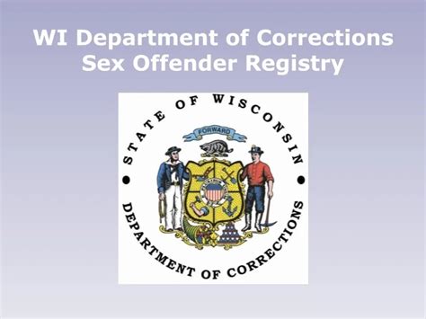 PPT WI Department Of Corrections Sex Offender Registry PowerPoint Presentation ID 9296772
