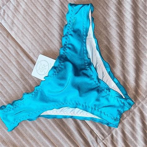 Sophie Trey Bikini Bottoms In Teal Size Small Depop
