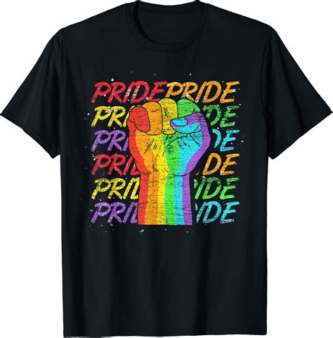 Regenbogen Gay Pride Faust Lgbtqia Queer Csd Lgbt T Shirt Amazon De Fashion