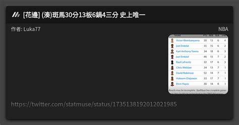 花邊 湊斑馬30分13板6鍋4三分 史上唯一 看板 Nba Mo Ptt 鄉公所