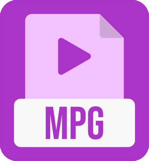 mpg file format generic color fill icon