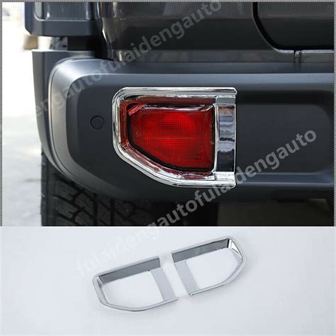 For Jeep Wrangler Jl Abs Chrome Rear Bumper Fog Light Lamp