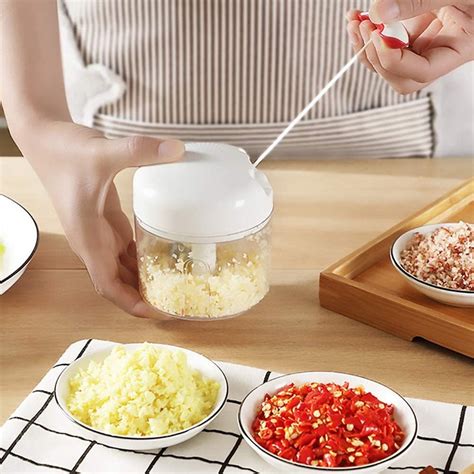 170ml Mini Chopper Manual Food Chopper Small Garlic Chopper Portable