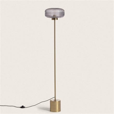 Lampadaire M Tal Et Verre Windsor Ledkia