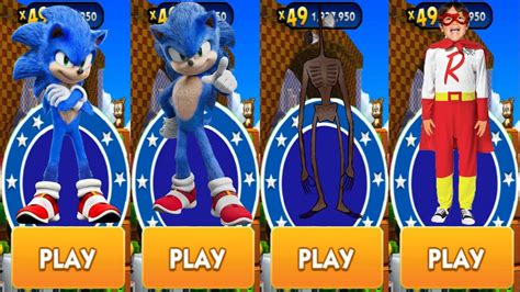 Sonic Dash Vs Siren Head Run Vs Tag With Ryan All Characters Unlocked