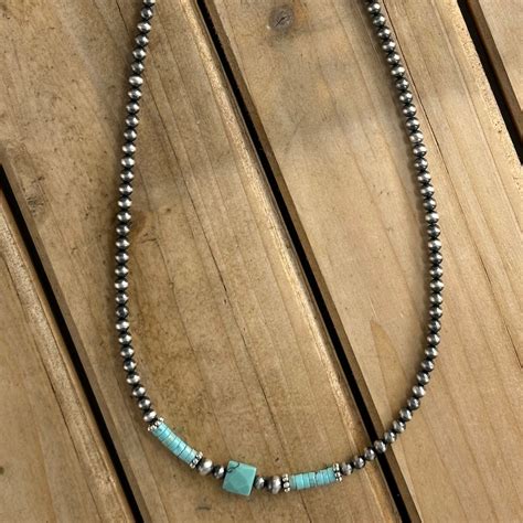 Navajo Pearls and Turquoise Necklace Authentic Beads and - Etsy