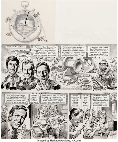 Jack Davis Mad 210 Complete 4 Page Story Sixty Seconds Original