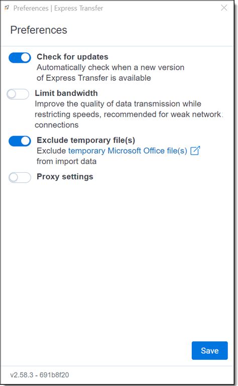 Installing Express Transfer