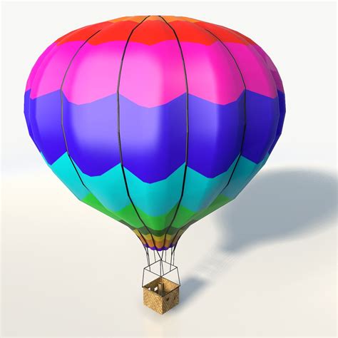 D Realistic Hot Air Baloon Model