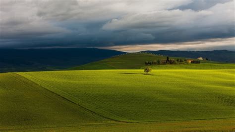 Wallpaper Sunlight Landscape Hill Nature Sky Green Hills