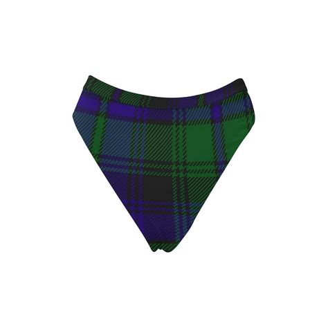 5TH ROYAL SCOTS OF CANADA TARTAN High Waisted High Cut Bikini Bottom Model S07 ID D6206291